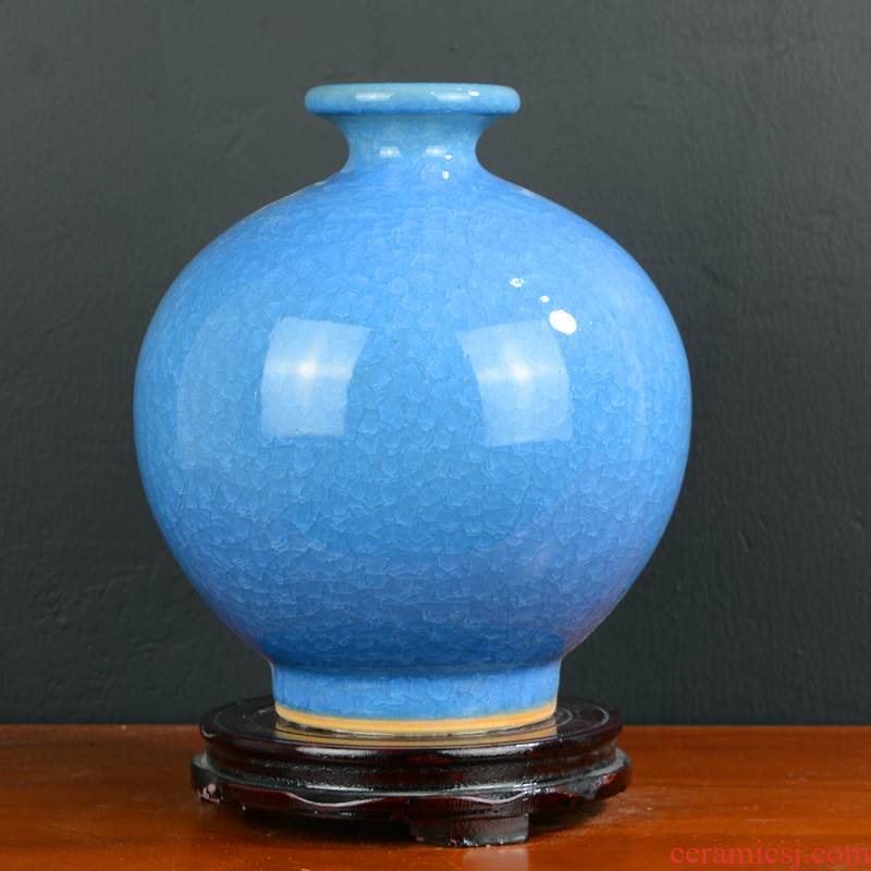 Jingdezhen ceramics vase furnishing articles sitting room creative new rich ancient frame dried flowers flower arrangement of Chinese style household ornaments