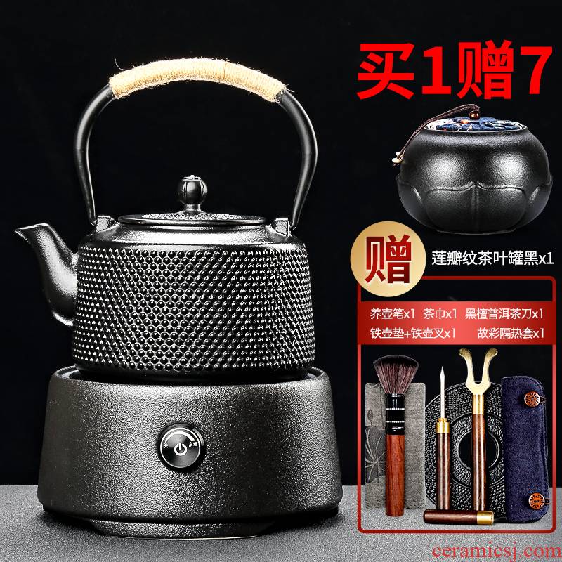 Iron pot of cast Iron tea TaoLu Japanese electricity heating kettle household cooking kettle pot pig Iron suit restoring ancient ways