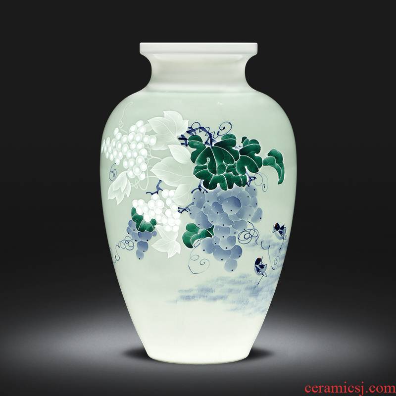 The Master of jingdezhen ceramics hand - made pastel thin foetus vase of new Chinese style household adornment rich ancient frame furnishing articles sitting room