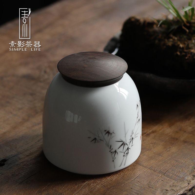 Element shadow blue white porcelain tea pot ceramic seal save tea pot dehua hand - made tea warehouse household small POTS