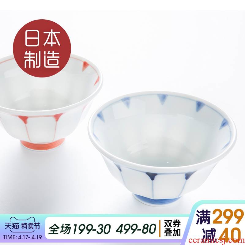 Household porcelain ceramics imported from Japan Japanese small bowl of rice bowls 4.5 inches tall bowl 丨 by 10 grass