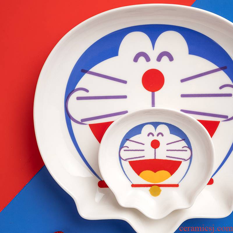Japanese cartoon dish duo la A dream creative cartoon household cooking dishes, lovely tableware ceramic plates