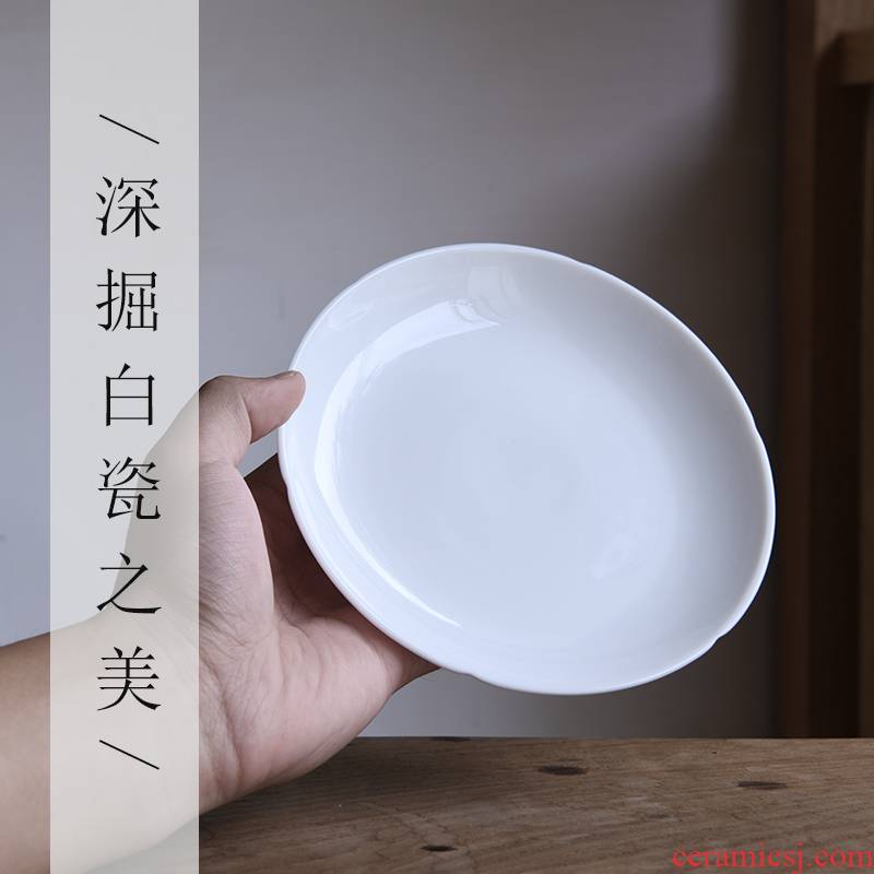 Sweet white white CiHu bearing dry terms ceramic a pot of tea adopt Japanese household pot pad tea accessories tea pot tray