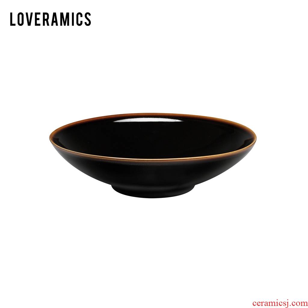 Loveramics love June 24 cm share wonderful artical excelling nature dish deep dish soup plate plate (black)