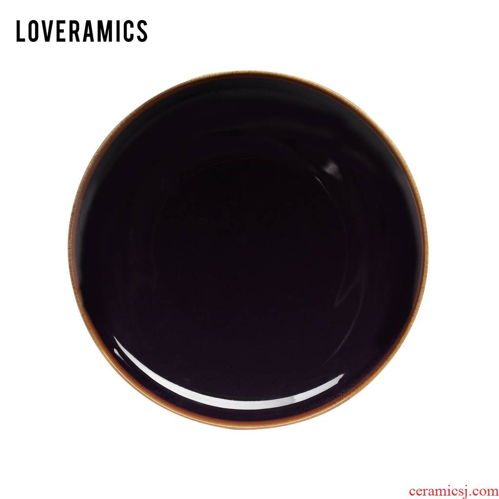 Loveramics love June 28 cm wonderful artical excelling nature of household flat dish dish food dish plate, black)