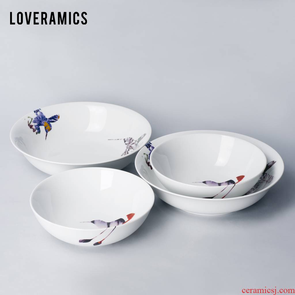 Mrs Loveramics love painting of flowers and household utensils suit soup plate plate combination Shared 4 times
