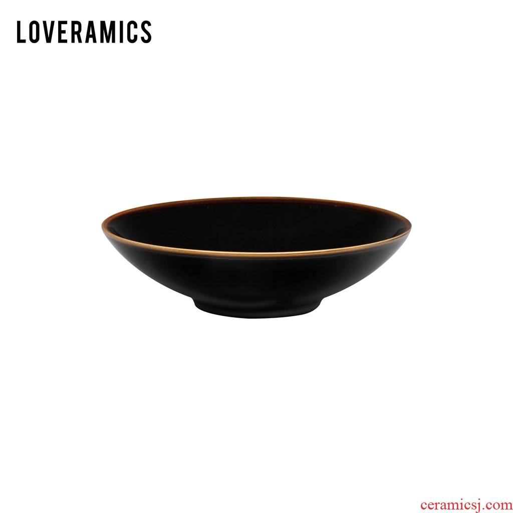 Loveramics love Mrs Wonderful artical excelling nature 20 cm deep dish soup plate plate FanPan (black)