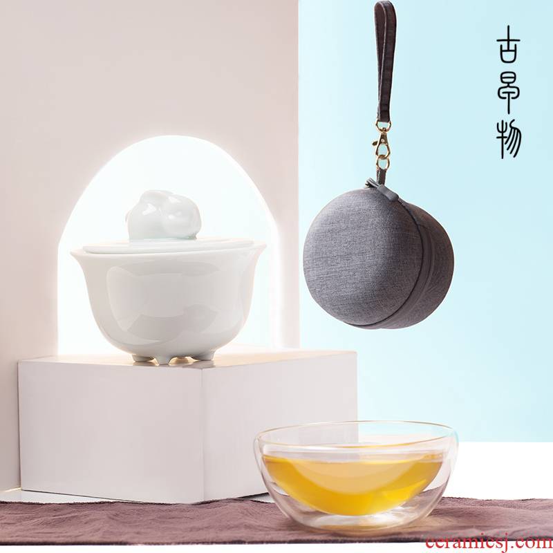 Crack cup hot ceramic teapot one proof glass tea cups portable travel kung fu tea set contracted