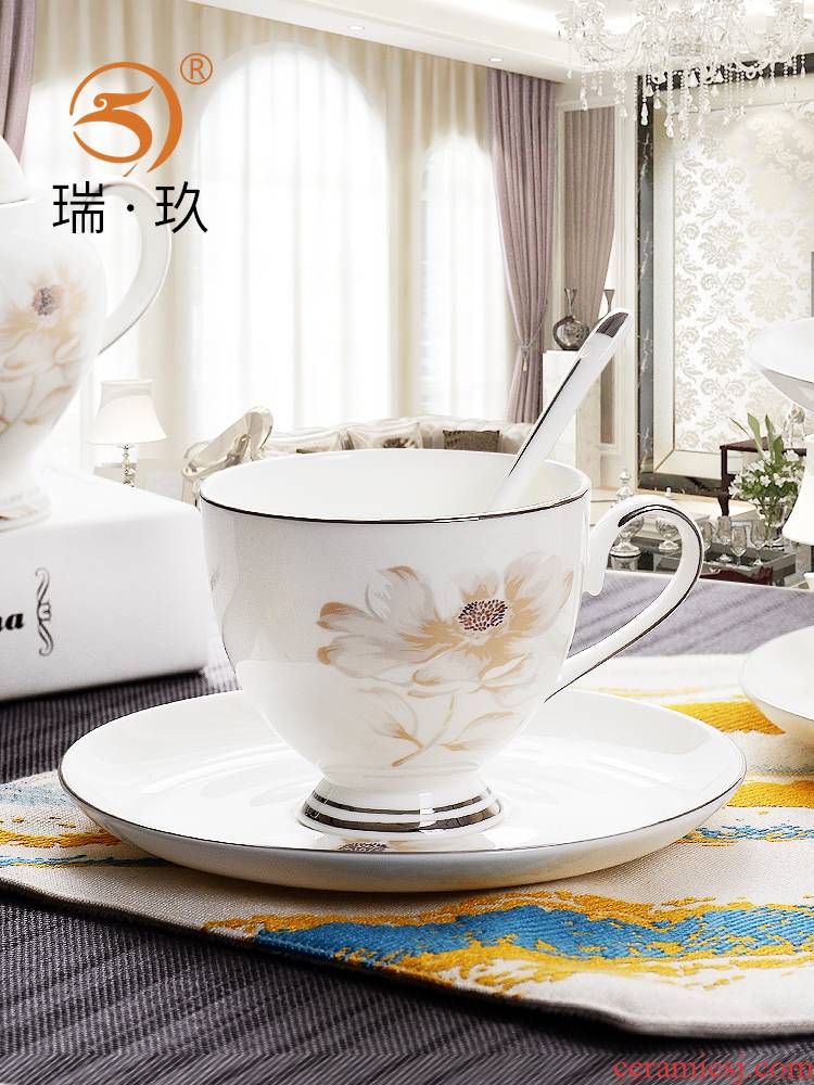 Fine ipads China hand paint coffee cups and saucers costly temperament ipads porcelain coffee cup with dish to send coffee spoon