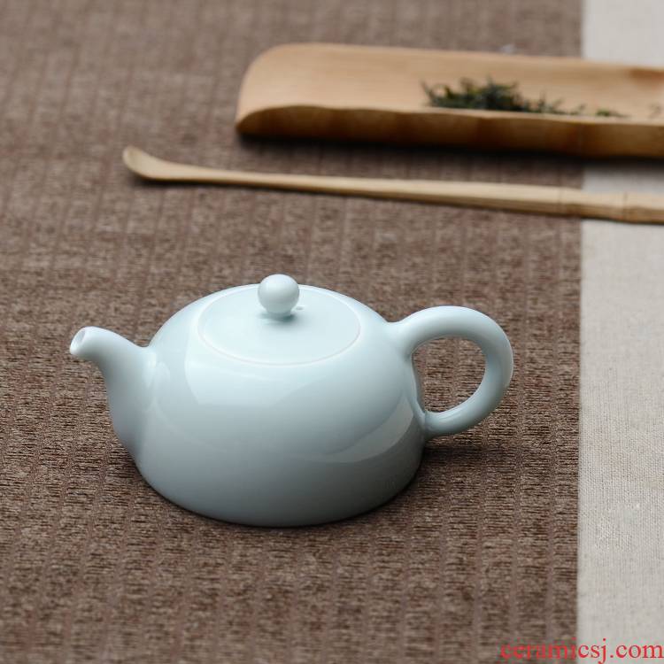 Offered home - cooked at taste, green glaze teapot jingdezhen ceramic tea set manually single glaze porcelain teapots