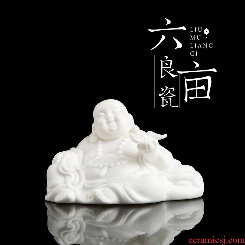 Ceramic creative backflow censer white porcelain tea pet artistic conception that occupy the home viewing zen monk smoked incense buner furnishing articles