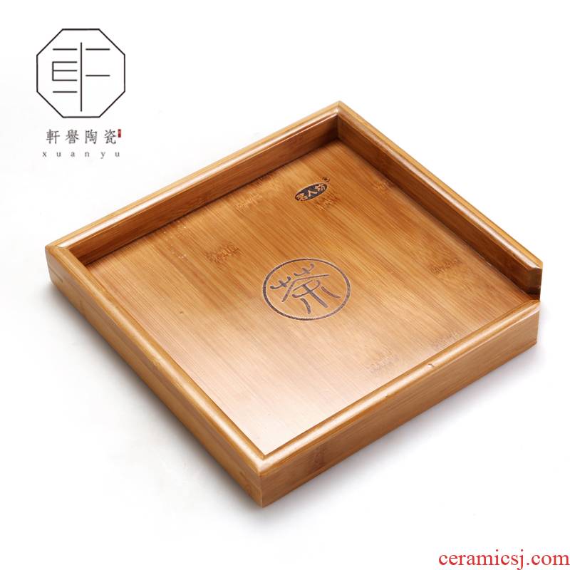 Hin reputation | ceramic natural bamboo puer tea cake tea tray bearing box of kung fu tea tea tea cake knife points tea accessories
