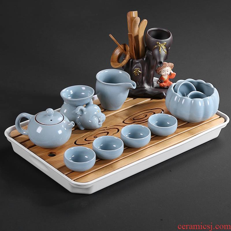 Ceramic suit household tea tea tray was your up teapot GaiWanCha cup contracted and I kung fu tea tea table