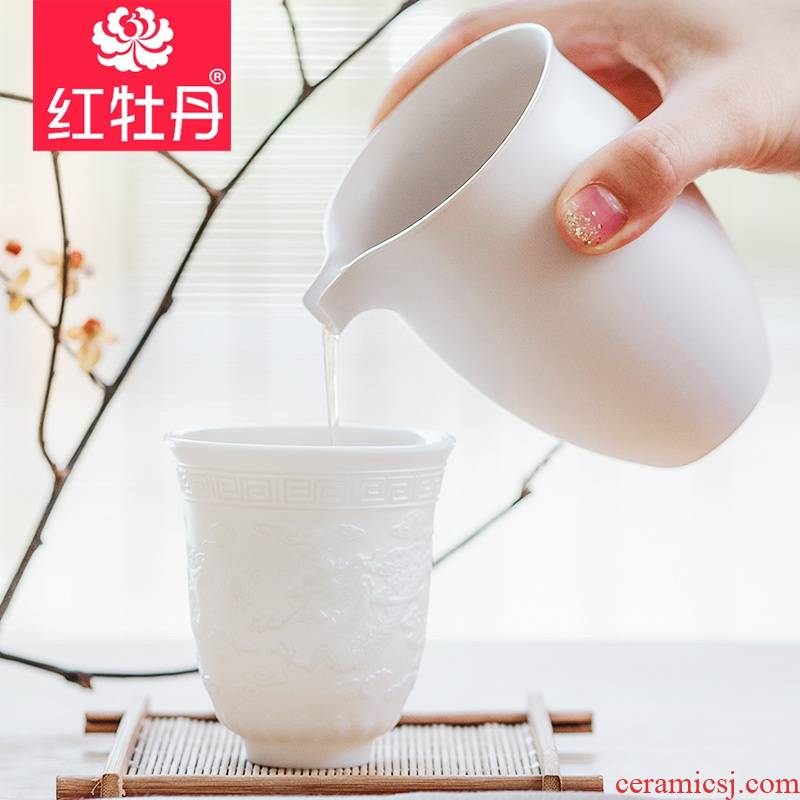 Ceramic suet jade cup personal cup cup kung fu masters cup but small white cup sample tea cup jingdezhen single CPU