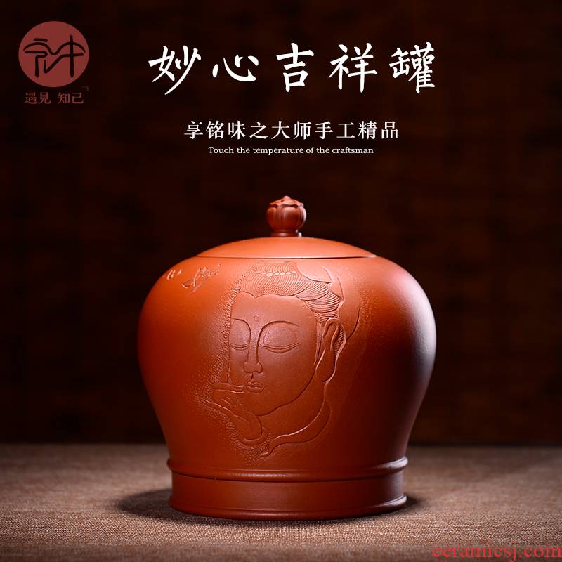 In the macro "famous works" violet arenaceous caddy fixings hand holding tank puer tea box storage tanks - 1 kg