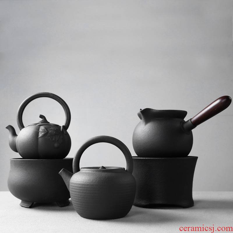 Volcano electrical TaoLu ceramic boiling tea ware black tea kettle side put the teapot boiling water pot of Japanese kung fu home