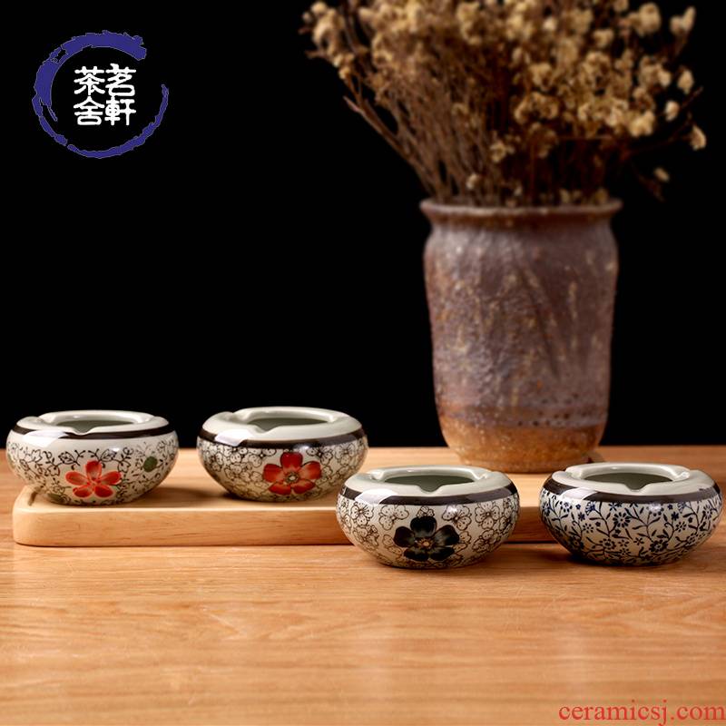 Japanese under the glaze color creative archaize ceramic ashtray ashtray restoring ancient ways