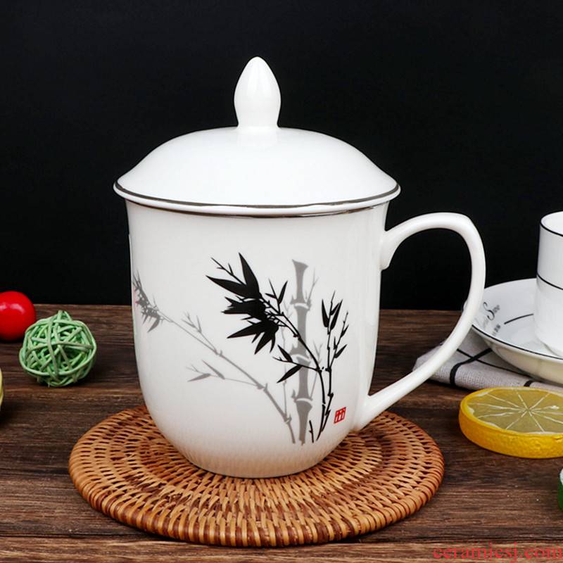 Ya cheng DE welcome cup classic bamboo flower tea cups ceramic cup meeting of ceramic office cup with the cup
