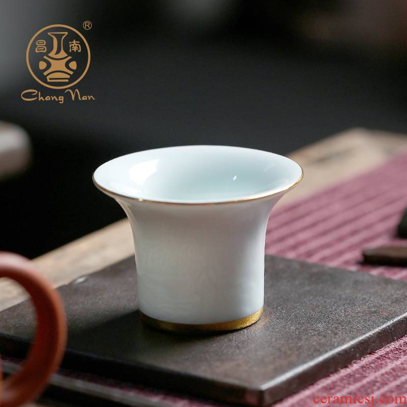 Prosperous south of jingdezhen ceramic film single green fuels the kung fu master cup sample tea cup individual cup of spring, summer, autumn and winter fragrance - smelling cup