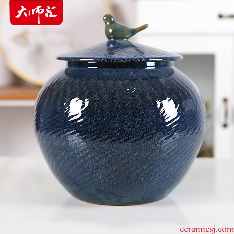 Household ceramics ricer box 20 jins with cover 30 kg moisture meter box seal tank pickle grain storage tank