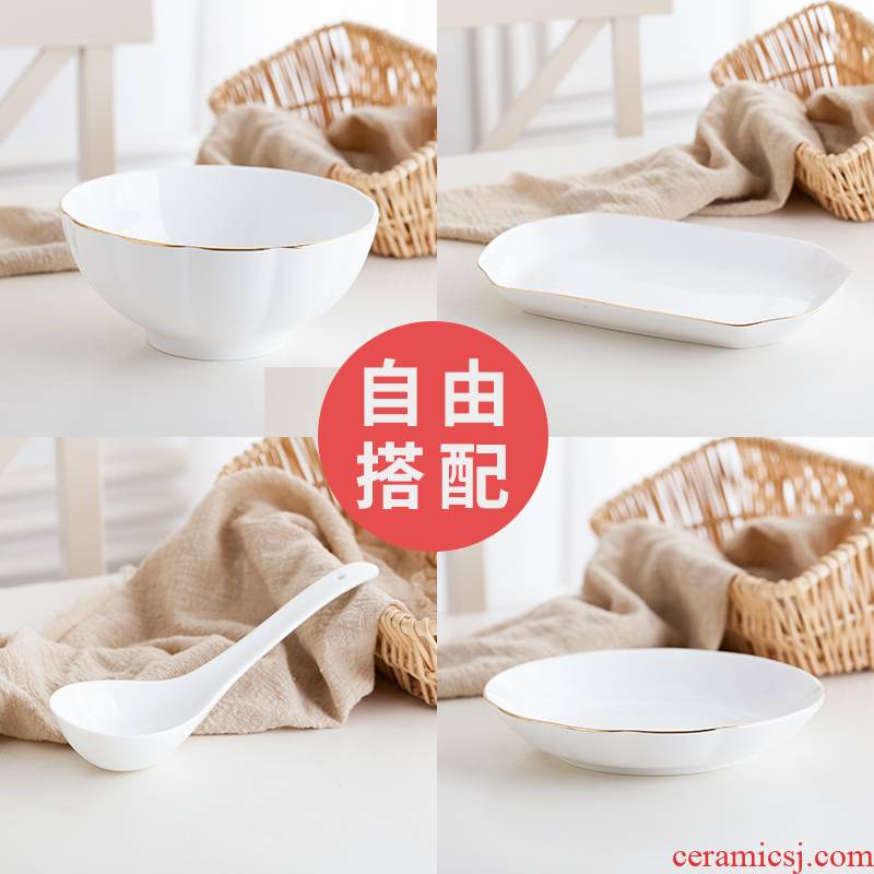 Ceramic bowl with rice bowls creative irregular bowl dish dish dish dish soup tureen Korean contracted