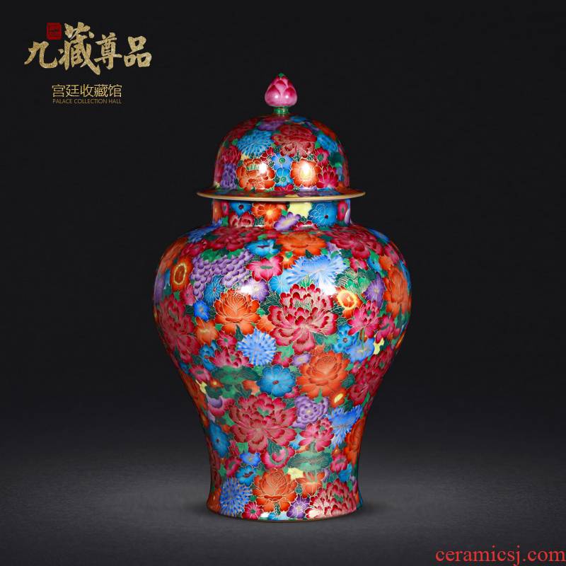 Jingdezhen porcelain vases, antique hand - made general famille rose see colour thread can collect ornament gift porcelain