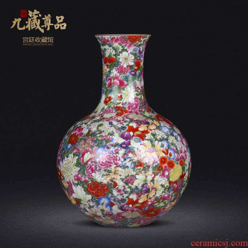 Jingdezhen ceramics imitation the qing qianlong colored enamel bottle than a flower vase household decoration decoration furnishing articles sitting room