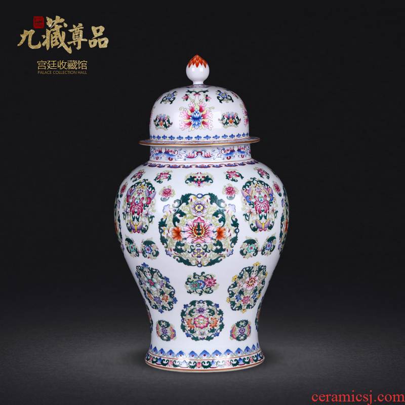 Jingdezhen ceramics antique hand - made pastel spends the general pot sitting room porch household adornment handicraft furnishing articles