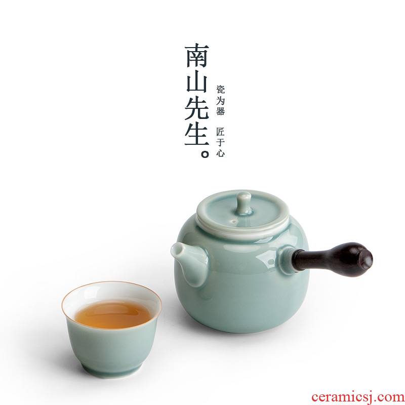 Mr Nan shan first green hill side put the pot of Japanese ceramic teapot filtering little teapot household single pot of individuality