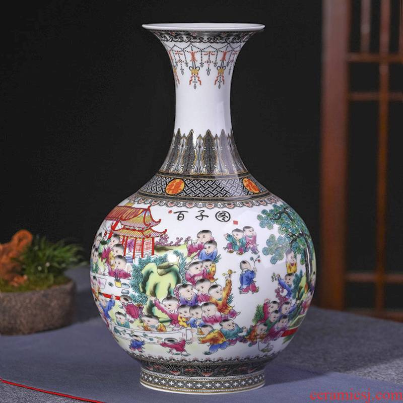 Jingdezhen ceramics vase furnishing articles sitting room flower arranging the ancient philosophers figure thin body porcelain Chinese style household decorative arts and crafts
