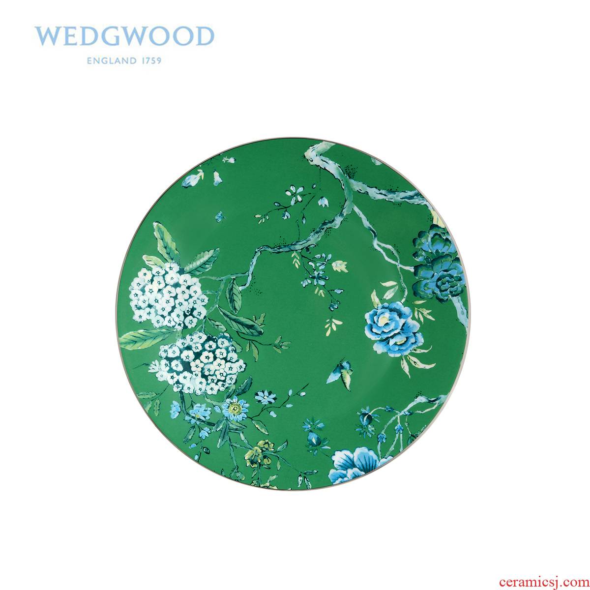 Wedgwood waterford Wedgwood Jasper conran Chinese wind green 27 cm ipads porcelain green disc/decorative plate