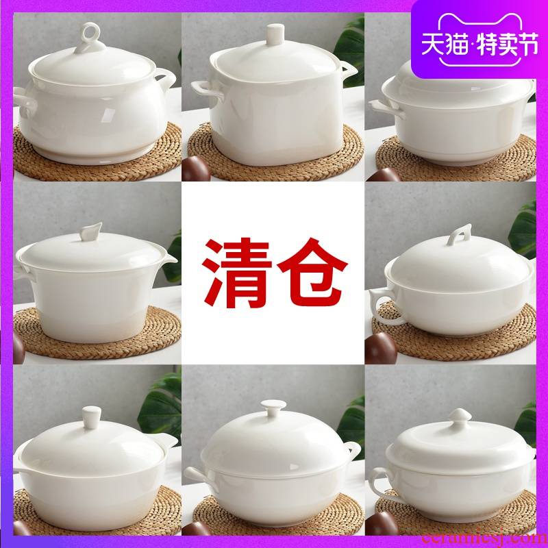 The Remaining soup with cover a large ipads porcelain soup pot simmering pot household bowls soup bowl palace ceramics