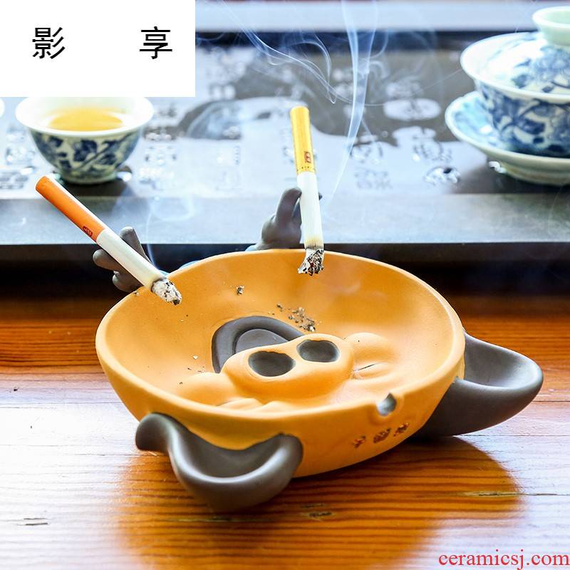 Shadow thousand "enjoy the tea taking spare parts change see colour sand ceramic ashtray home hotel office furnishing articles tea play pet CH