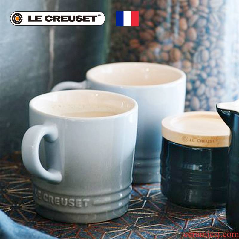 France 's LE CREUSET 300 ml hot water cool color stoneware keller of coffee cup v - shaped knot wedding gift