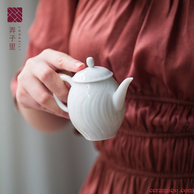 Get in jingdezhen ceramic teapot single pot of kung fu tea pot home little teapot single pot mercifully tea kettle