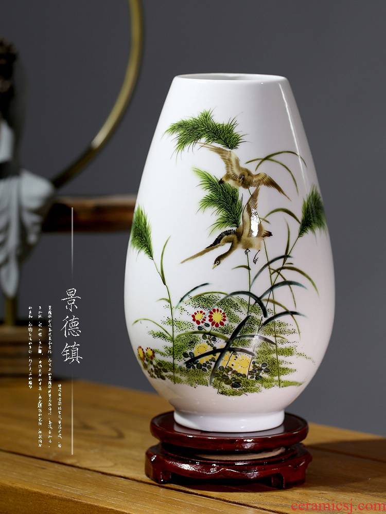 Floret bottle of jingdezhen ceramics porcelain home decoration flower arranging new Chinese style living room TV cabinet handicraft furnishing articles