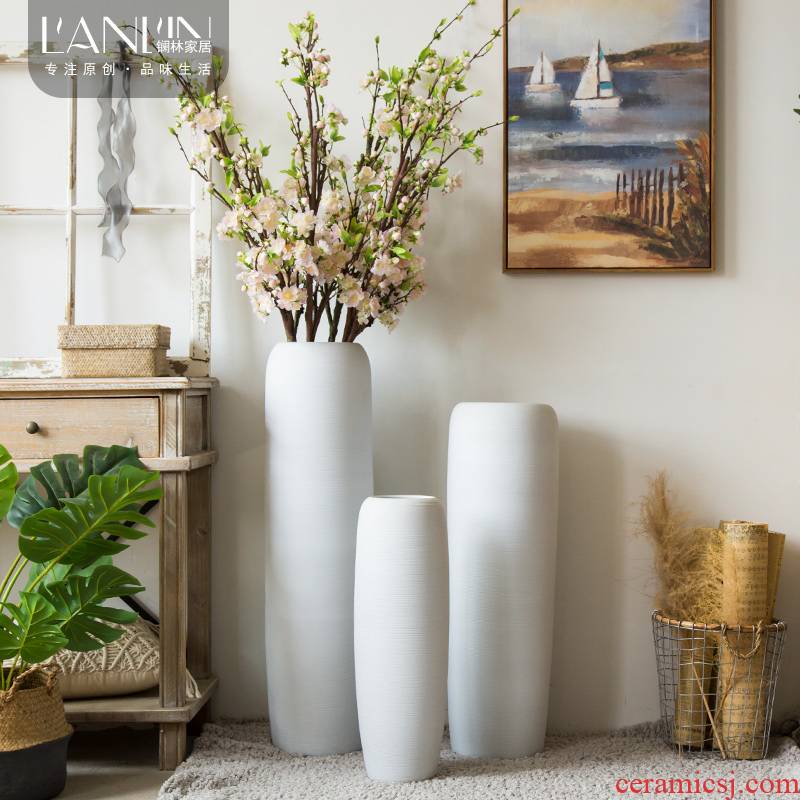 Nordic white ceramic vase suit house sitting room flower arranging dried flower furnishing articles I and contracted landing window decoration