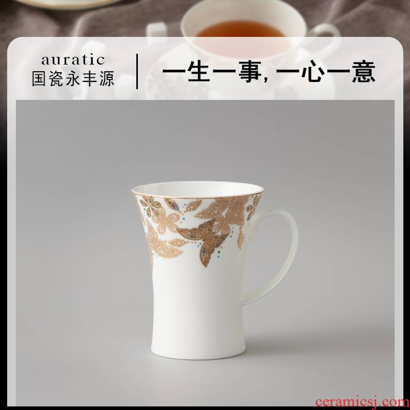 The porcelain yongfeng source deep yellow creative 3 glass ceramic keller of coffee cup single CPU type of CPU 's office