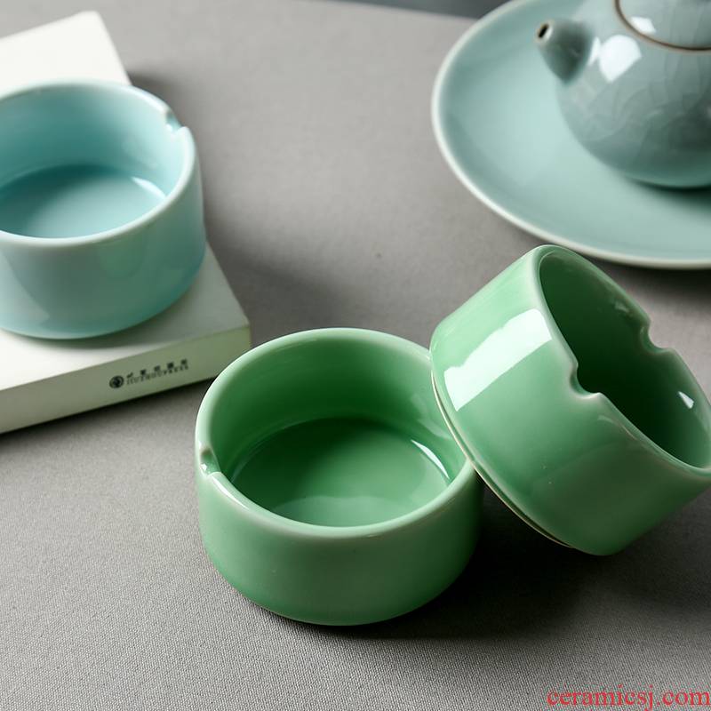 Longquan celadon small ashtray individuality creative ceramic home sitting room hotel office accessories ashtray