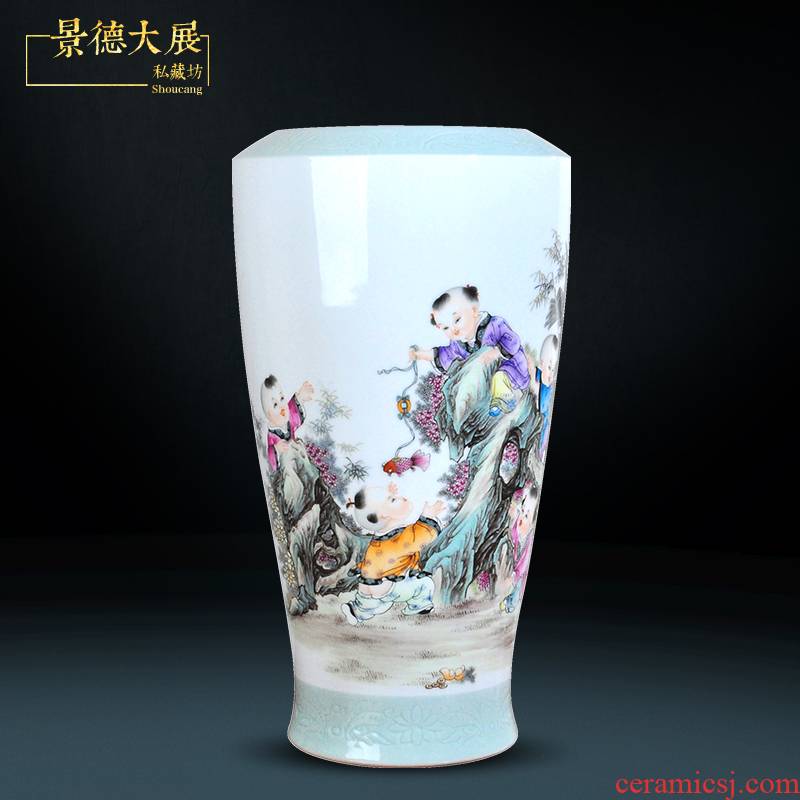 The Master of jingdezhen ceramic hand - made years than porcelain vases furnishing articles of Chinese style living room TV cabinet decoration