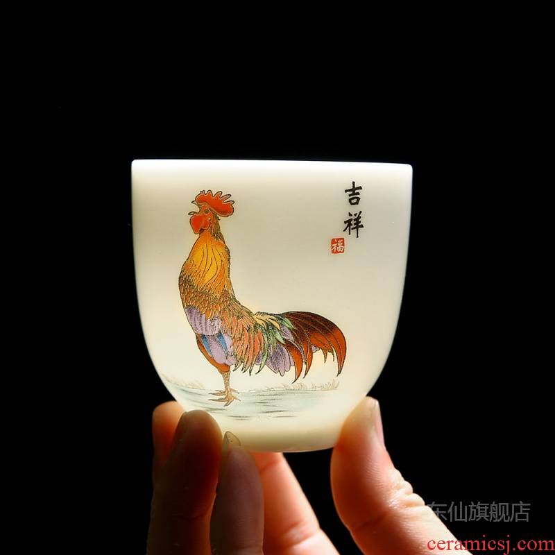 Tea cup single mugs sample Tea cup suet jade cup masters cup chicken cylinder cup golden cup koubei water cup