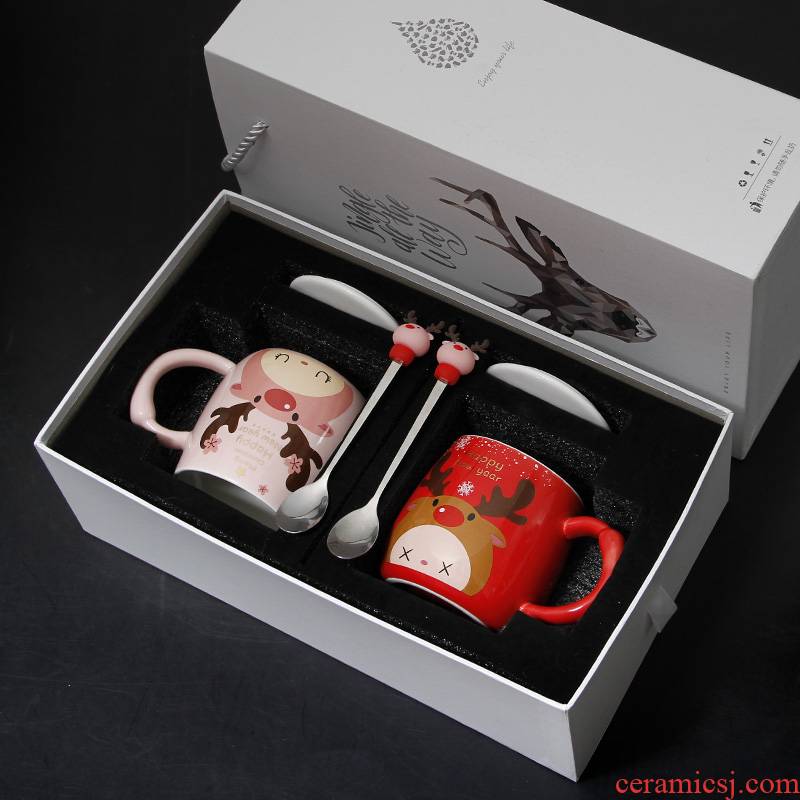 Girlfriends cup set a creative picking office male ceramic keller cup children birthday gift box for cup