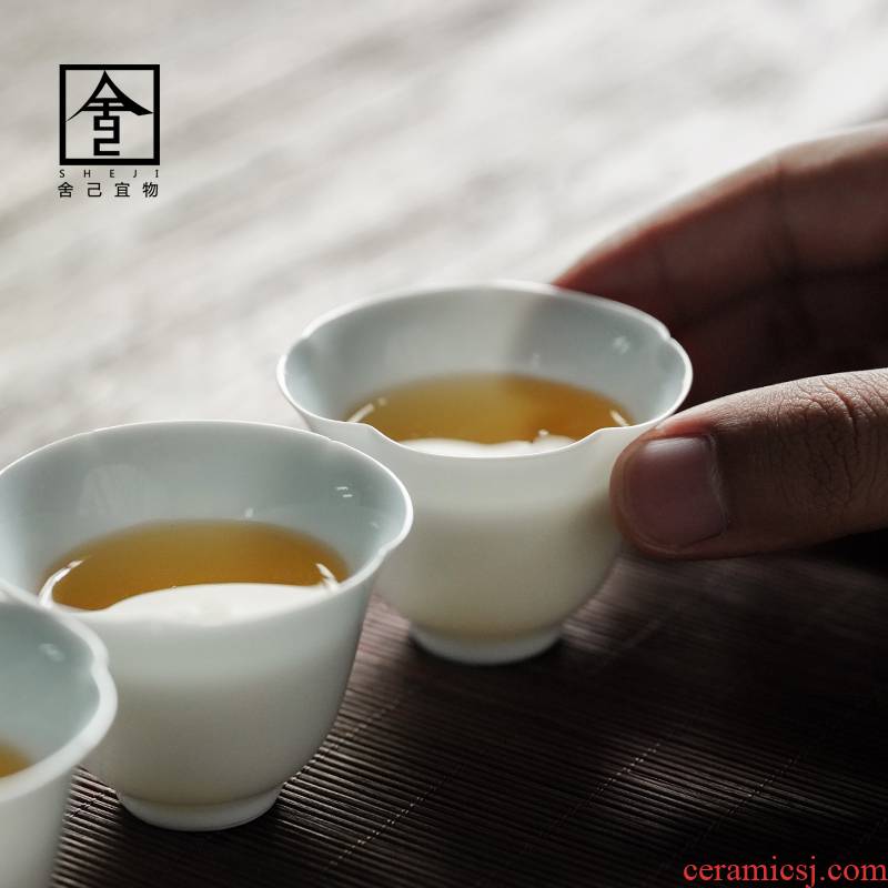 Jingdezhen BeiYing hand - made tea, green tea ceramic kung fu tea cup flower expressions using masters cup small single cups of tea cups