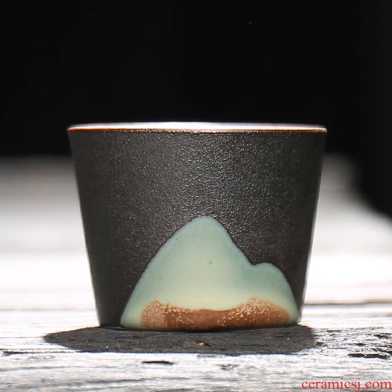 Vintage kung fu ceramic cups, small single master cup cup sample tea cup only tea tea light cup, cup