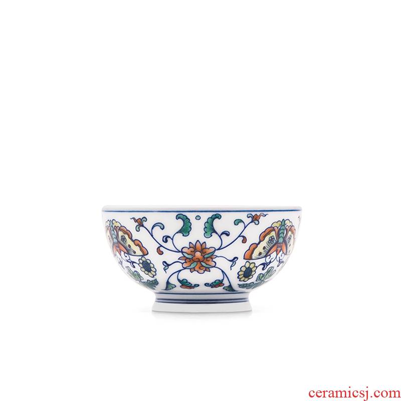 Cheng DE hin kung fu tea set, jingdezhen ceramic bucket color hand - made koubei ultimately responds 178 cups of tea taking flowers in the spring breeze