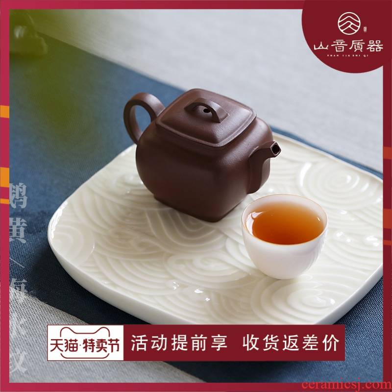 "Stop cloud" pot bearing doing small tea table ceramic plate of tea tea tray was jingdezhen high temperature ceramic
