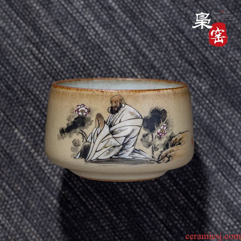 Jingdezhen teacups hand - made master kung fu tea tea cup, single hand tea cup dharma ceramic cup