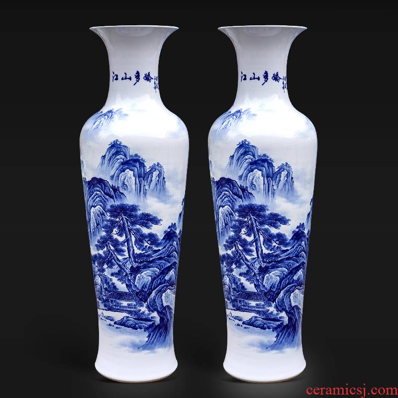Jingdezhen ceramic vase hand - made porcelain jiangshan much charming Chinese style living room office furnishing articles hotel opening gifts