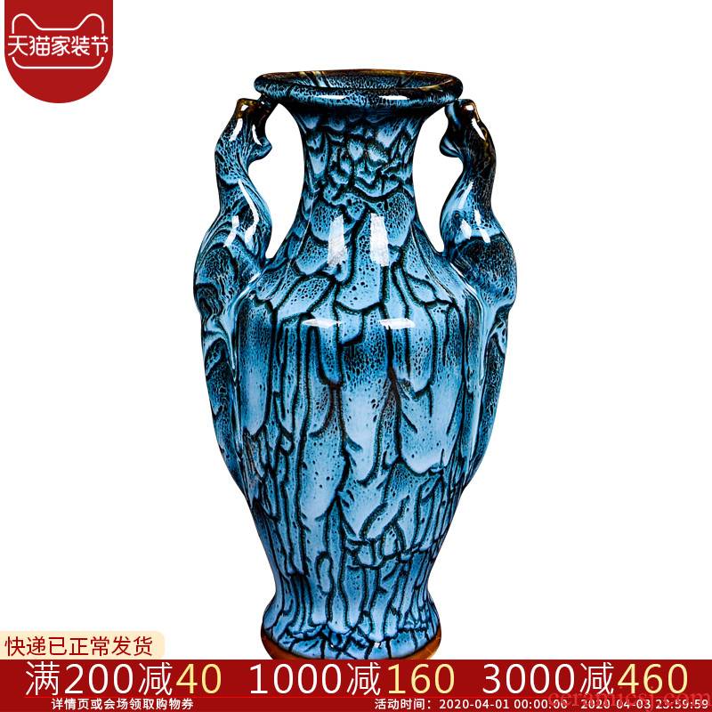 Cb64 archaize of jingdezhen ceramic up of jun porcelain vases, flower arrangement sitting room home decoration wine porch place