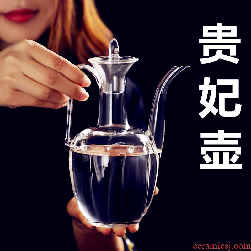 The Heat - resistant glass teapot web celebrity with the imperial concubine pot of imitation song dynasty style typeface ewer boiling kettle temperature hip flask glass pot of electric TaoLu maker